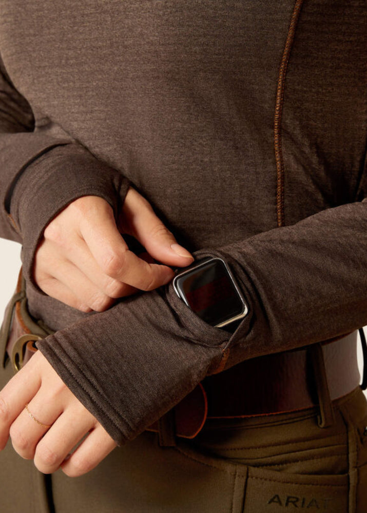 Ariat Gridwork 1/4 zip Moleheather