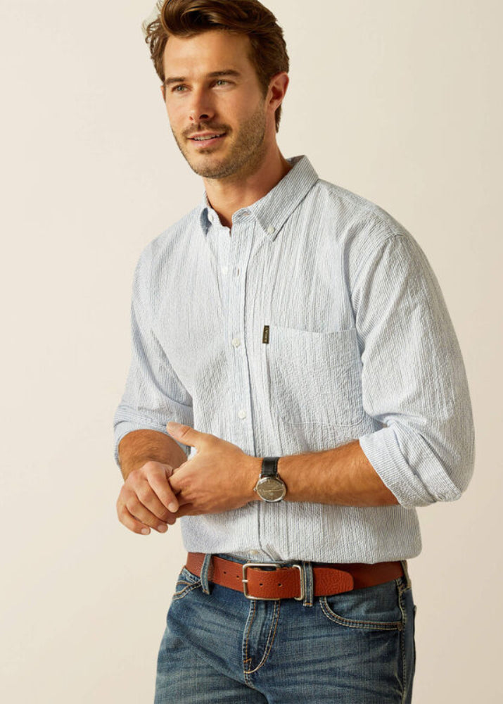 Ariat Grafham LS Shirt Blue Stripe