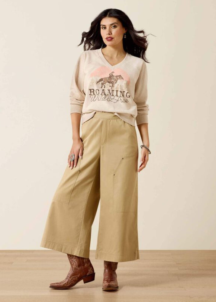 Ariat Victoria Sweatshirt Khaki Heather