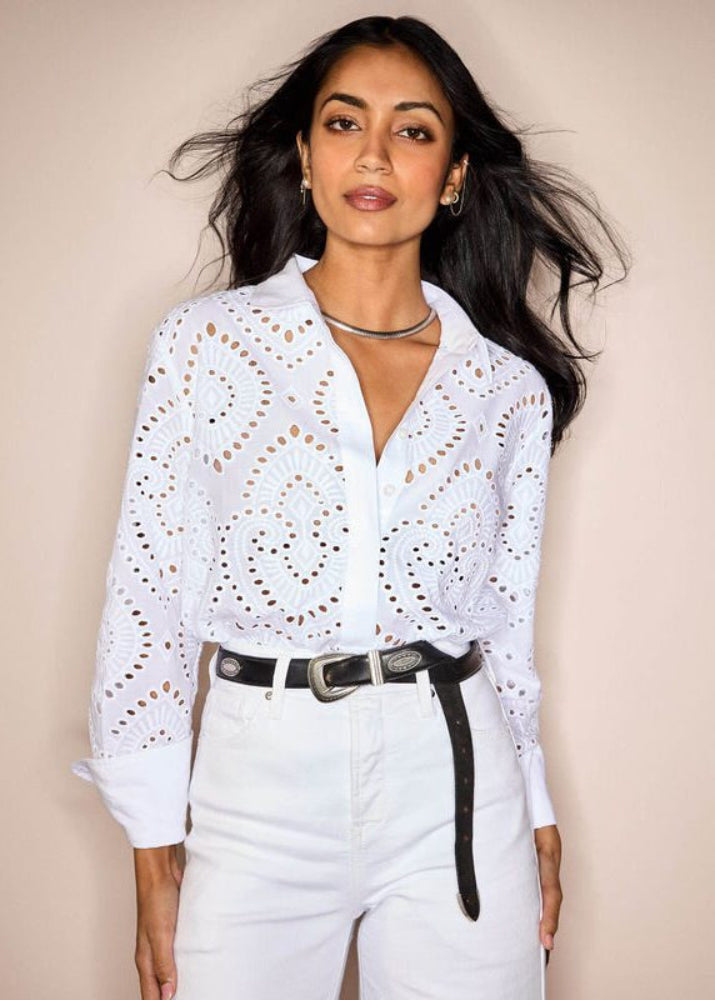 Ariat Millington LS Blus White