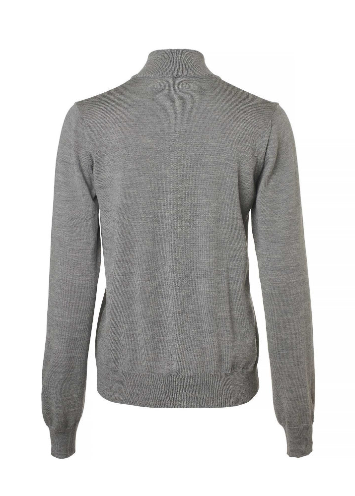 Chevalier Blaise Buttoned Merin Pullover Smoked Gray