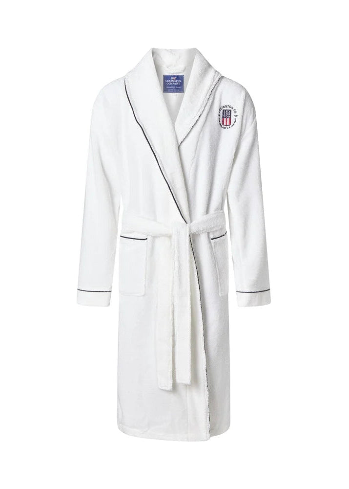 Lexington Cotton Terry Robe with Contrast White