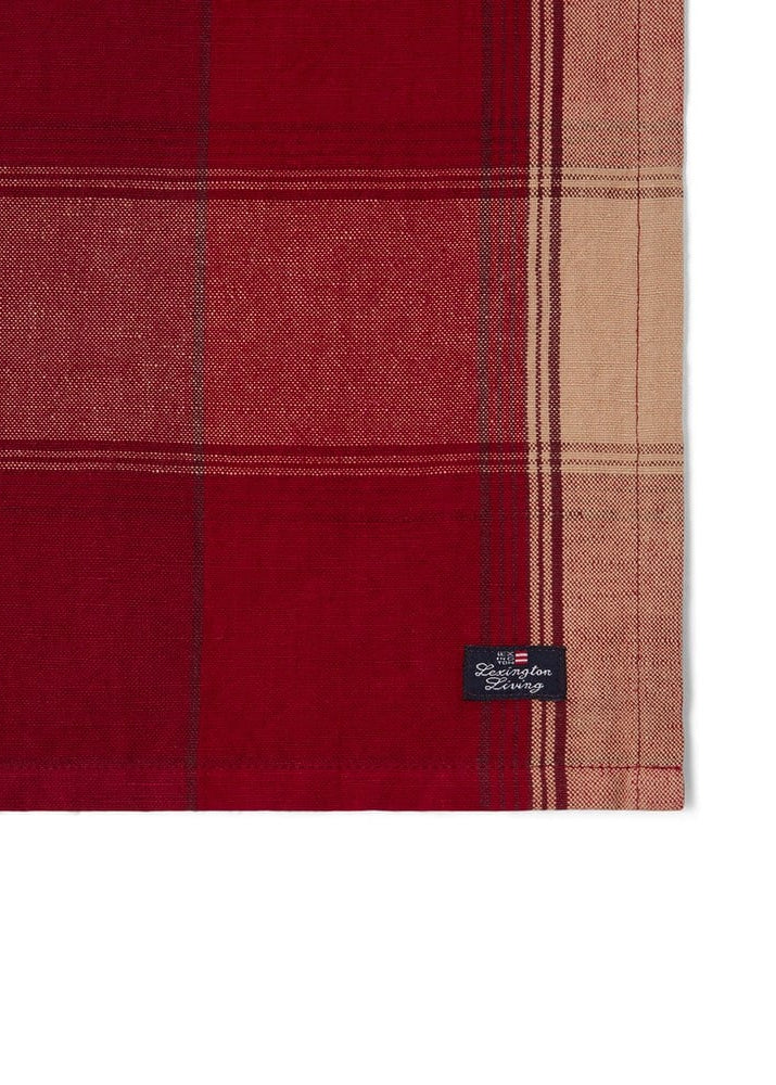 Lexington Check Lin/Cotton Napkin Red/Beige 50x50
