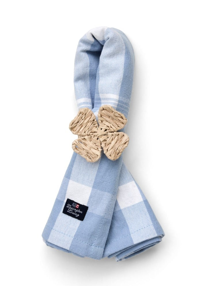 Lexington REC Cotton Oxford Napkin BL/WH