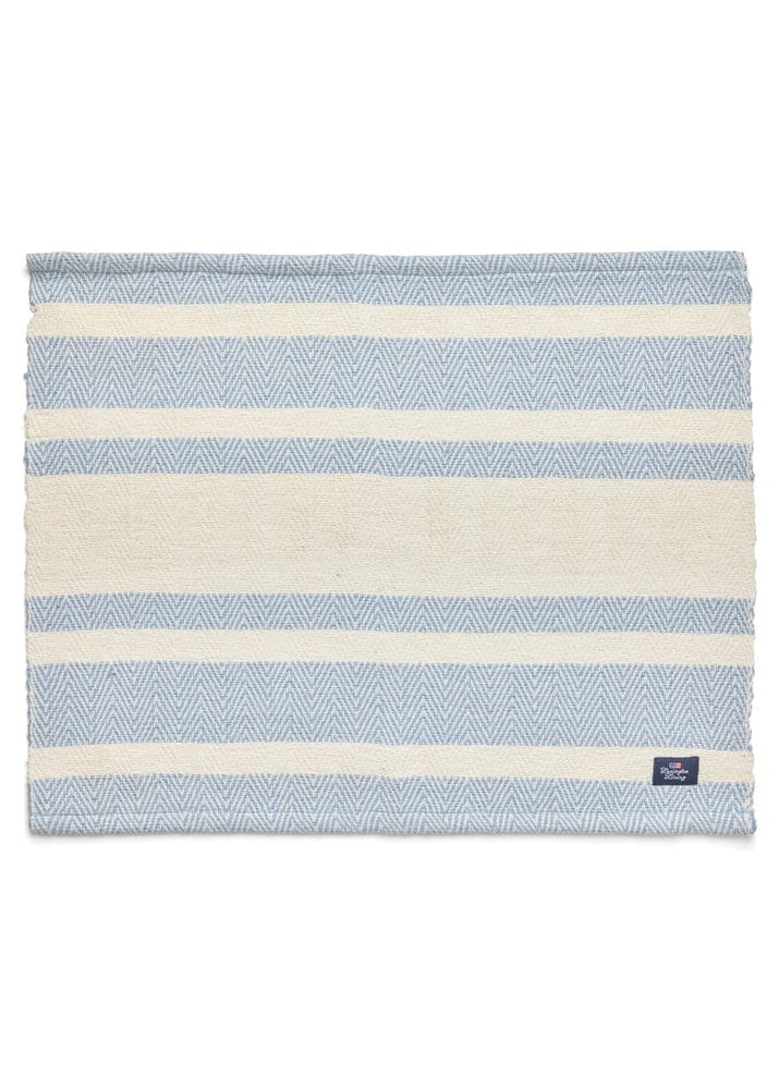Lexington Striped Org Cot HB Placemat 50*40 BL/WH