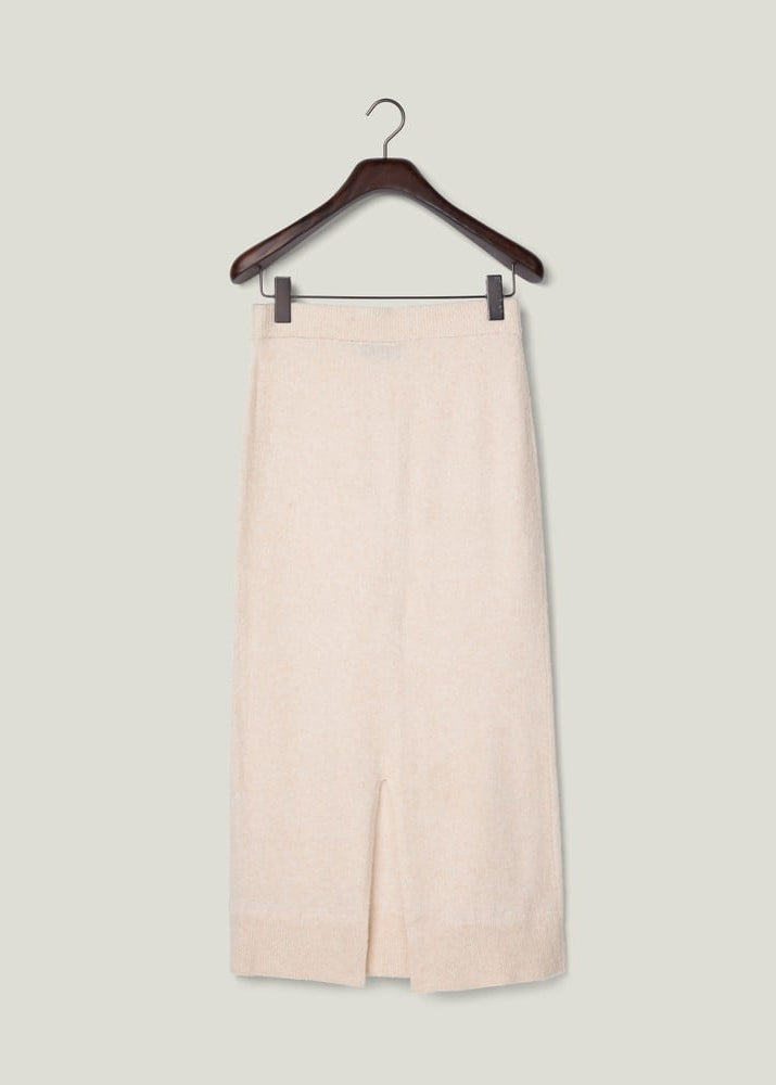 Lexington Soft Knitted Skirt Offwhite/Melange