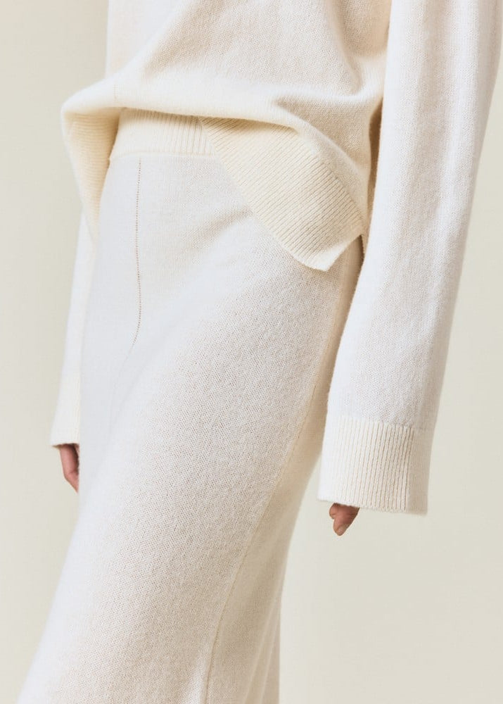 Lexington Soft Knitted Skirt Offwhite/Melange