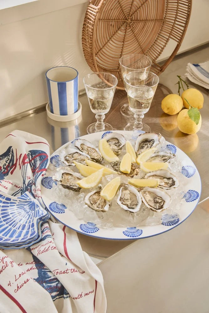 Lexington Stoneware Platter White/Blue