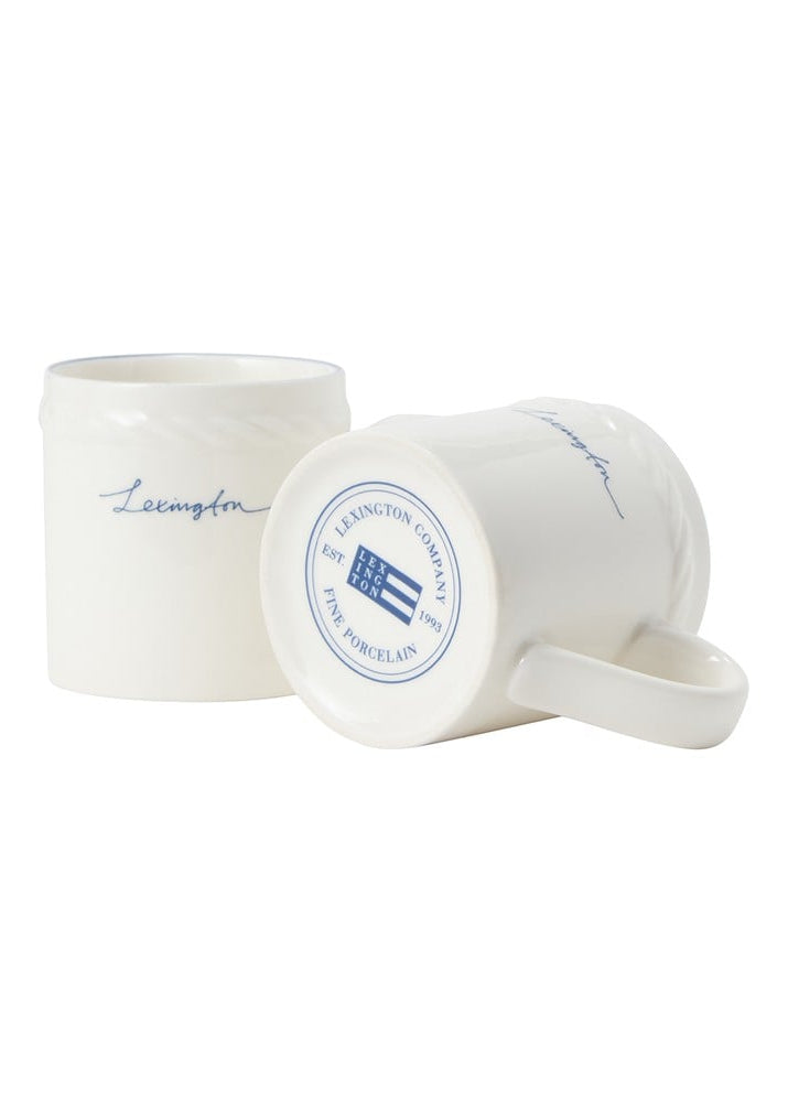 Lexington Porcelain Espresso Mug Wh/Blue