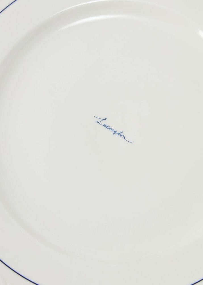 Lexington Porcelain Dinner Plate 4/set WH/NAVY