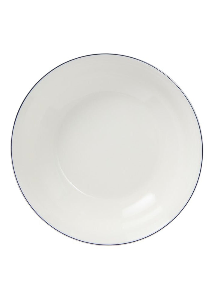 Lexington Porcelain Medium Bowl WH/Navy