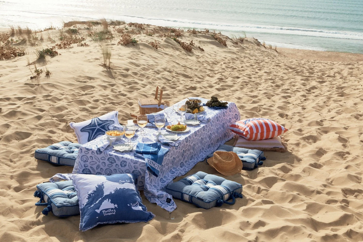 Lexington Lexington Shell Printed Org cot tablecloth 180*180