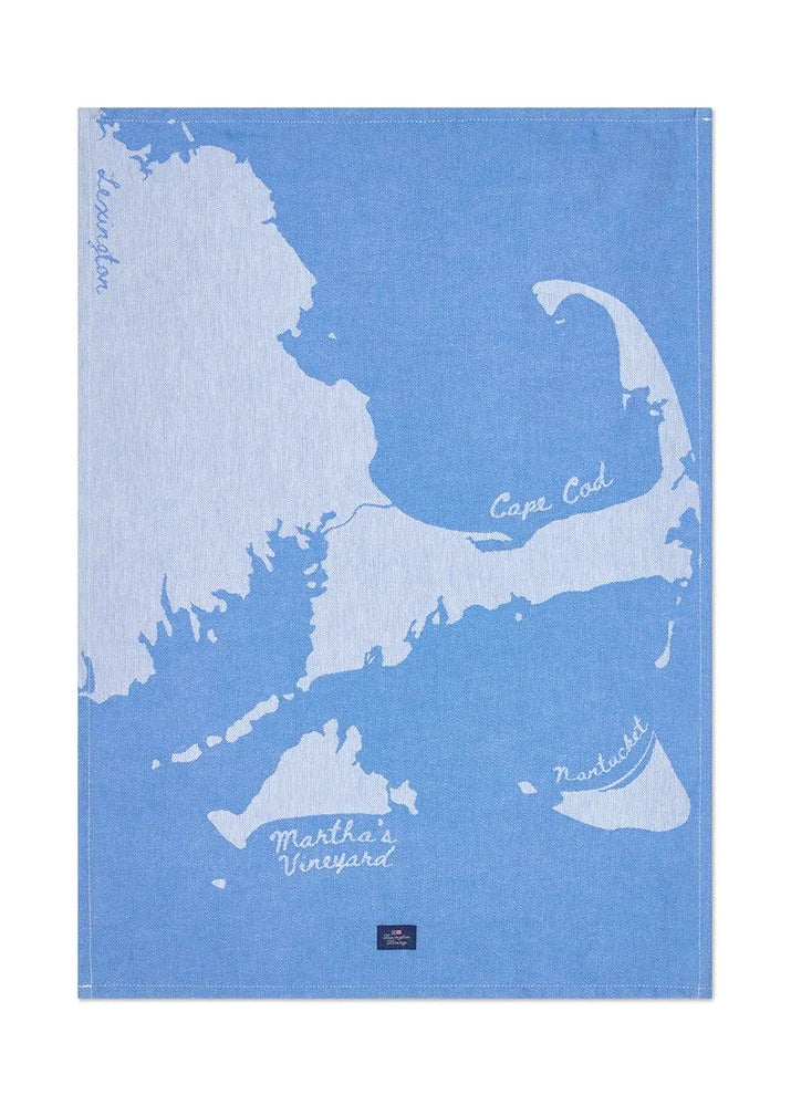 Lexington Cape cod org Cot jaq Kitchen Towel BL/WH