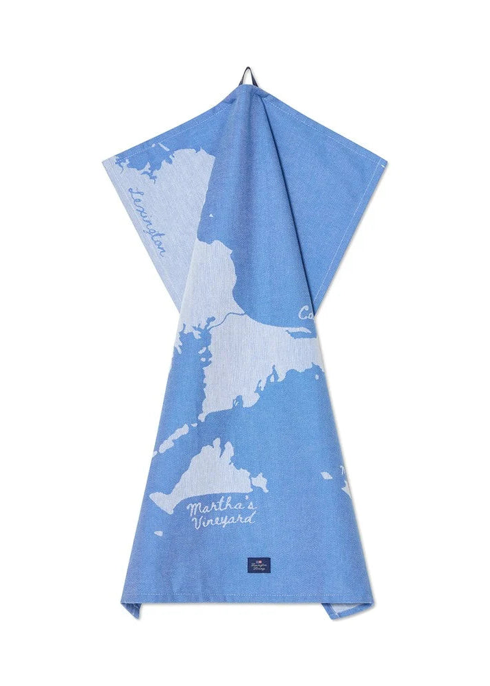 Lexington Cape cod org Cot jaq Kitchen Towel BL/WH