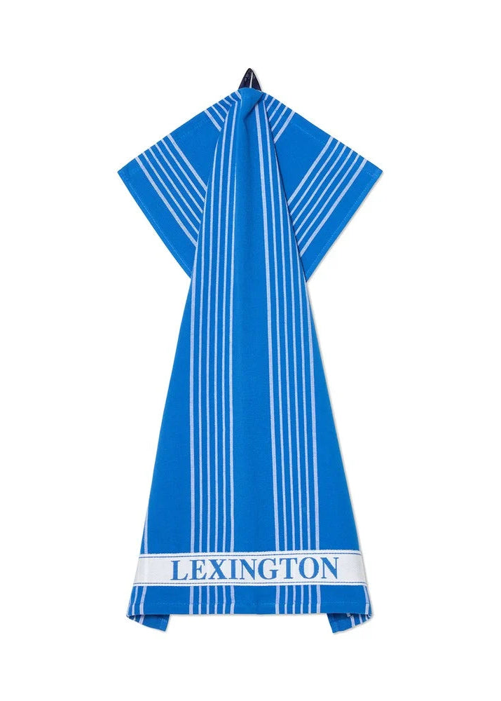 Lexington Striped Org Cot Terry Kitchen Towel BL/W