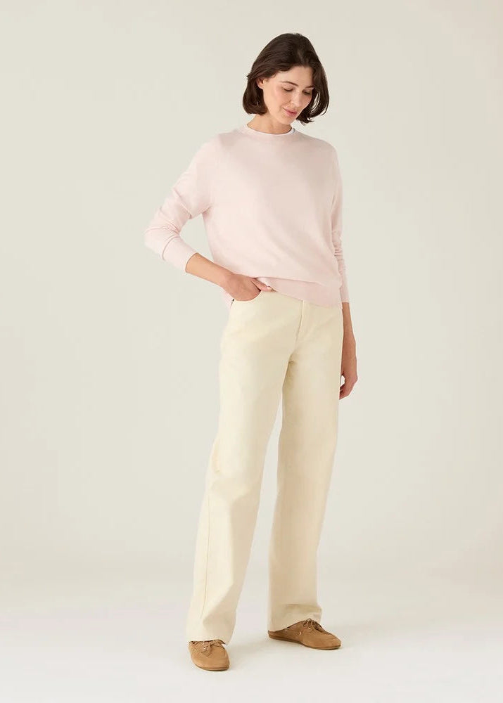 Lexington Cashmere Blend Ragian Sweater L Pink