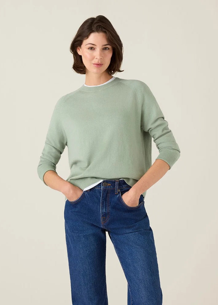 Lexington Cashmere Blend Regian Sweater Green