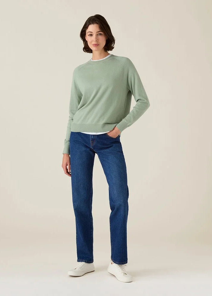 Lexington Cashmere Blend Regian Sweater Green