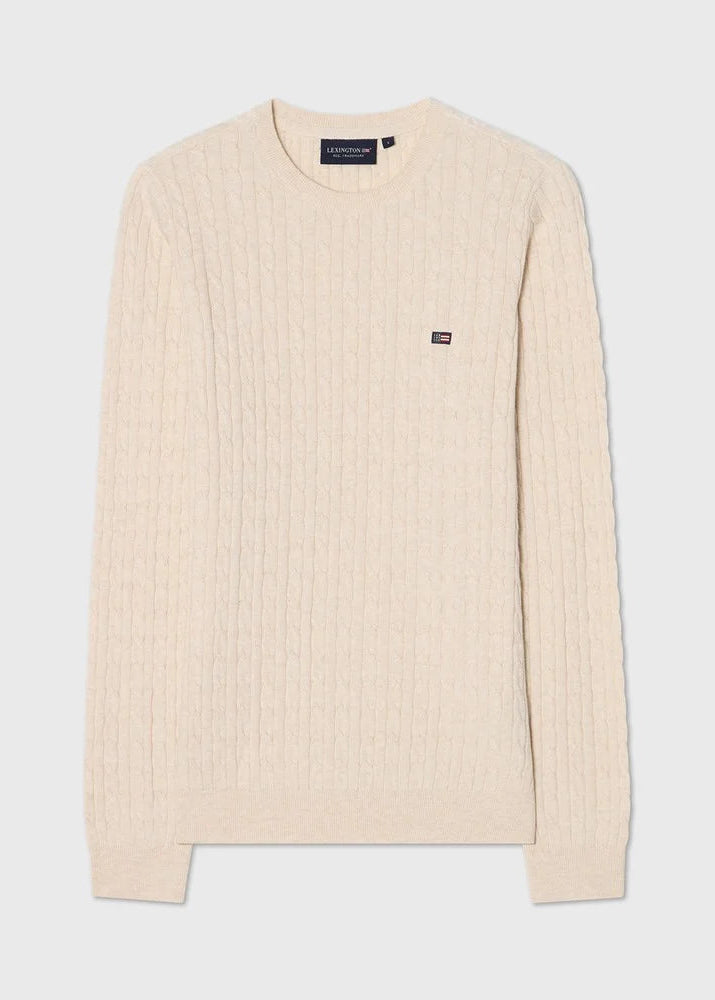 Lexington Org Cotton Cable Knitted SWTR OffWhite