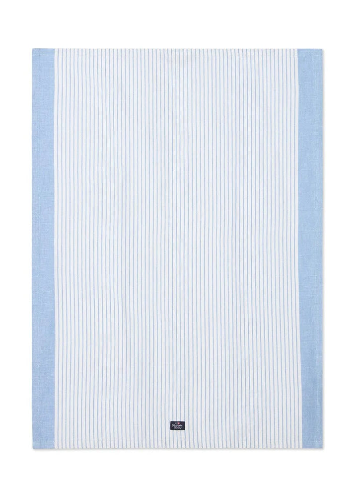Lexington Striped Linen/Cotton Kitchen Towel BL/WH