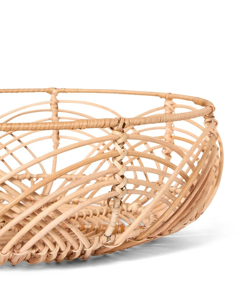 Lexington Wavy RattanBasket w Liner38*38*13 Natur