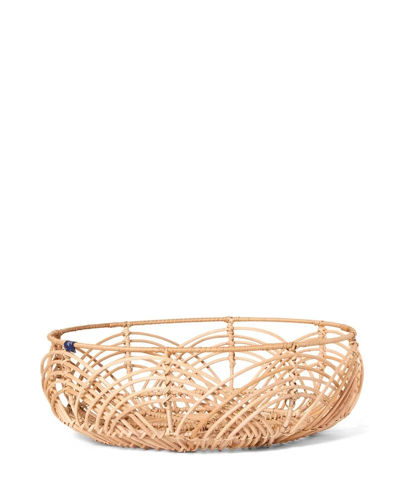 Lexington Wavy RattanBasket w Liner38*38*13 Natur