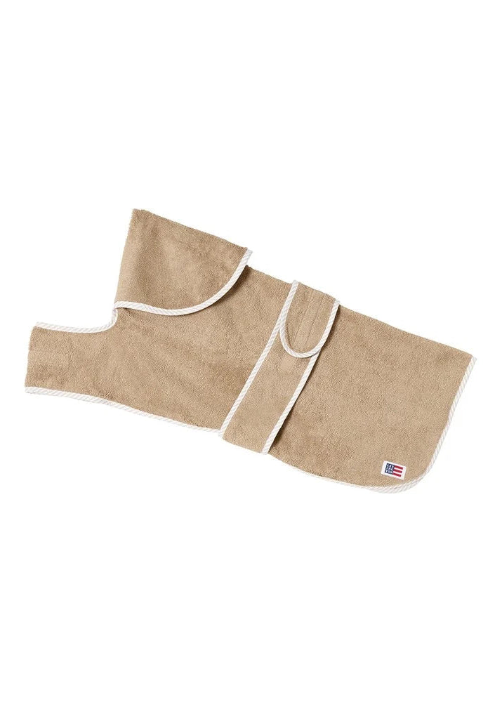 Lexington Dog Cotton-Mix Terry Robe Beige