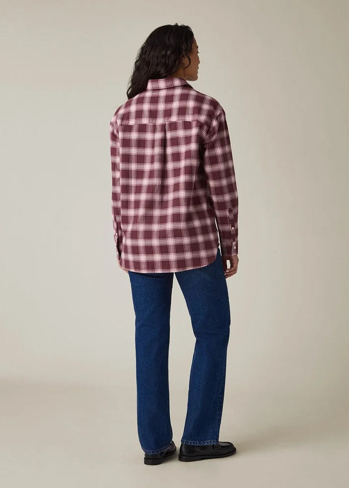 Lexington Casual Fit Check Flanell Shirt Pink/Red