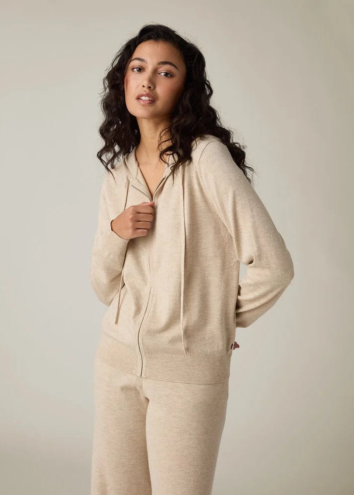 Lexington Knitted Hoodie Beige