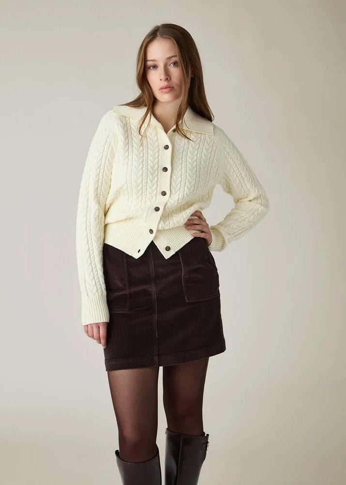 Lexington Cable Cardigan OffWhite