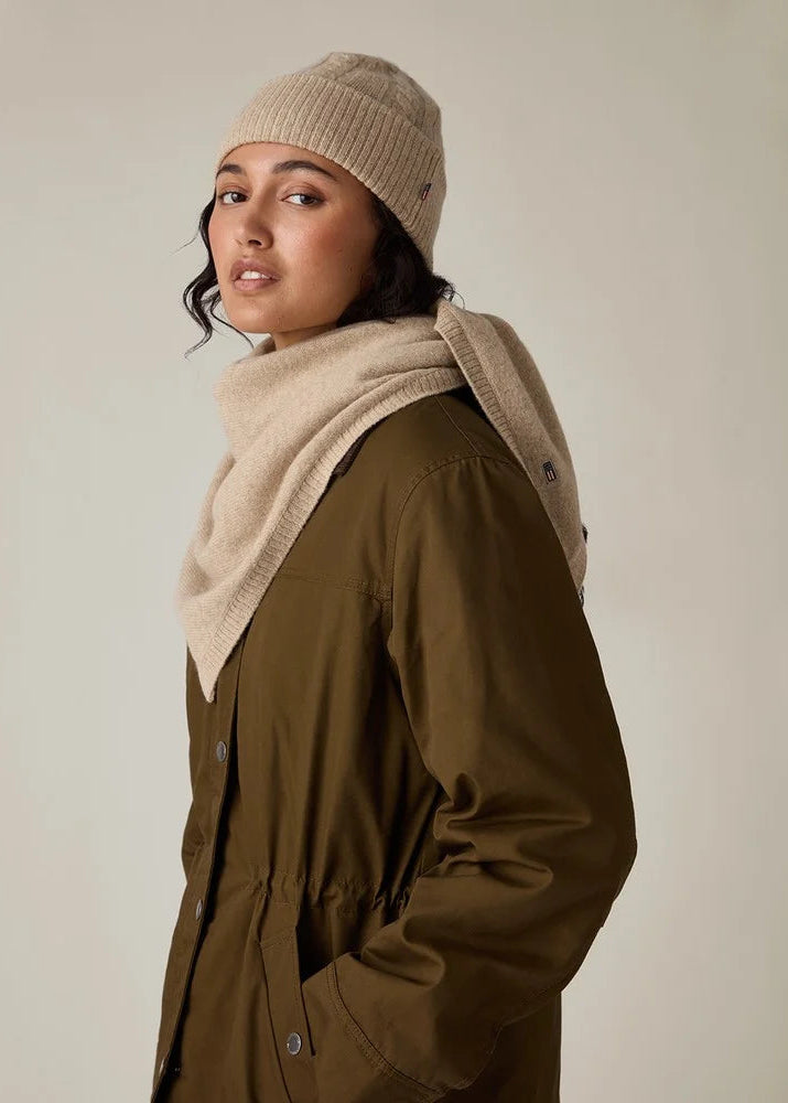 Lexington Yak/Merino Wool Blend Scarf Beige/Melang