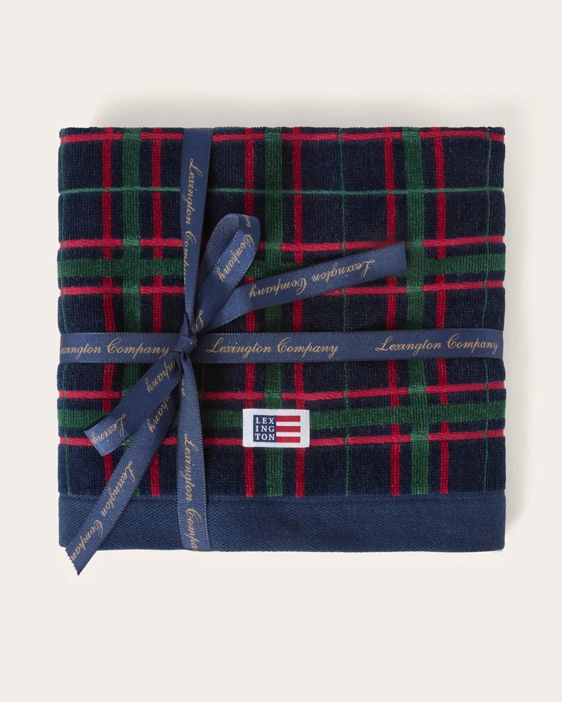 Lexington Checked Towel 50*70 70*130 set/4 Navy