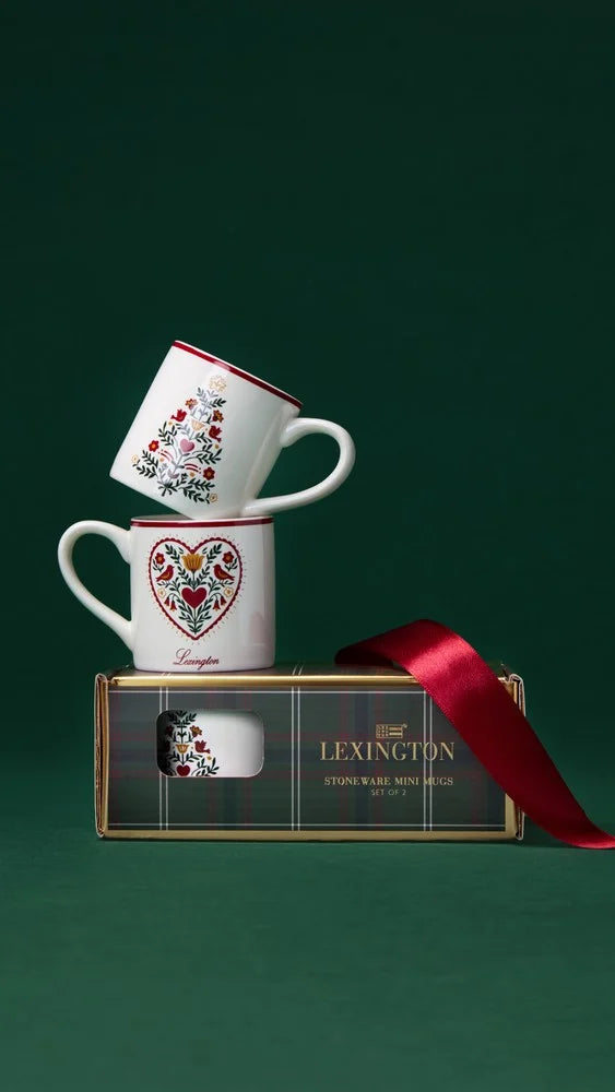 Lexington Christmas Tree Stoneware MiniMug set/2