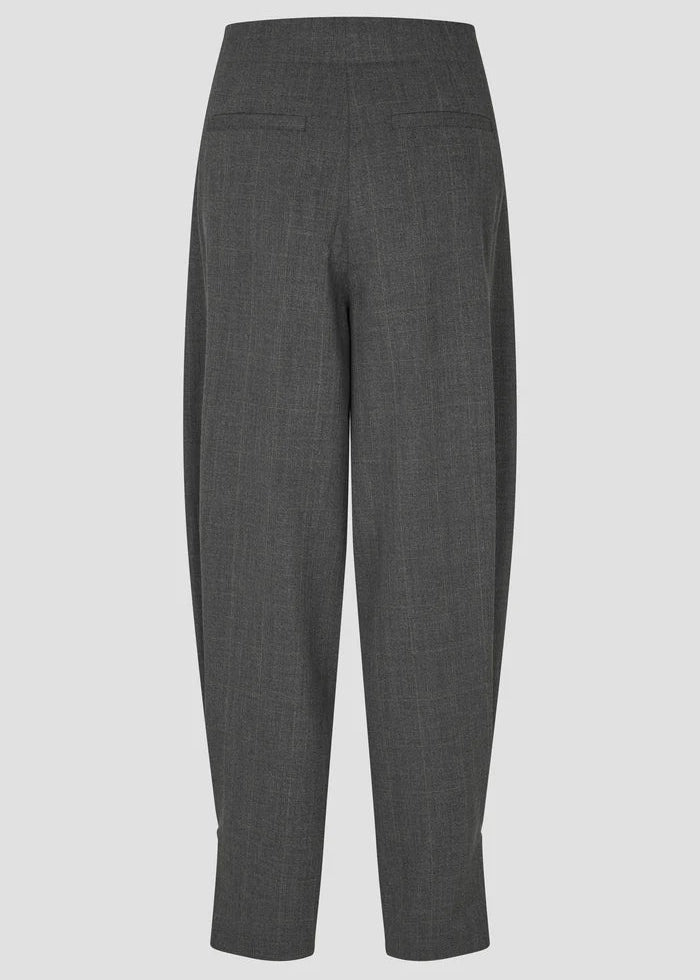 Second Female Anjou Trousers Dark Grey Melange
