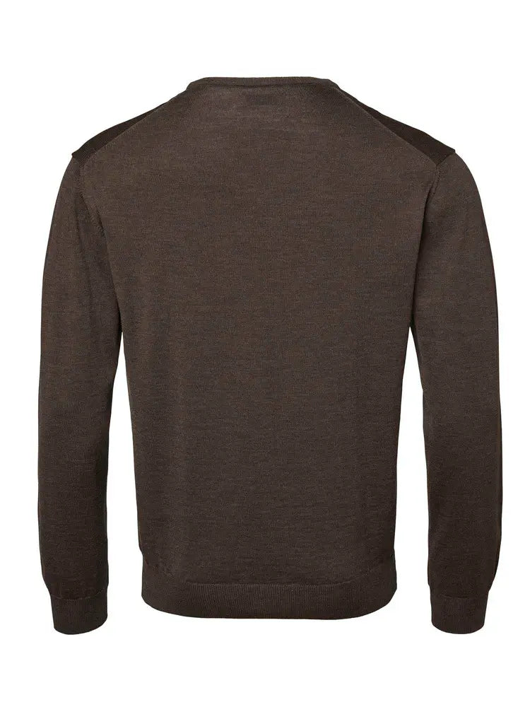 Chevalier Aston V-Neck Merino Pullover Men Brown