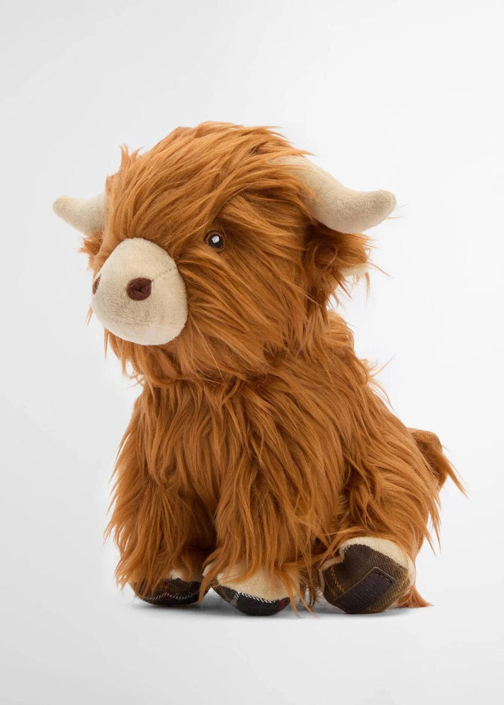 Barbour Highland Cow Dog Toy Brown