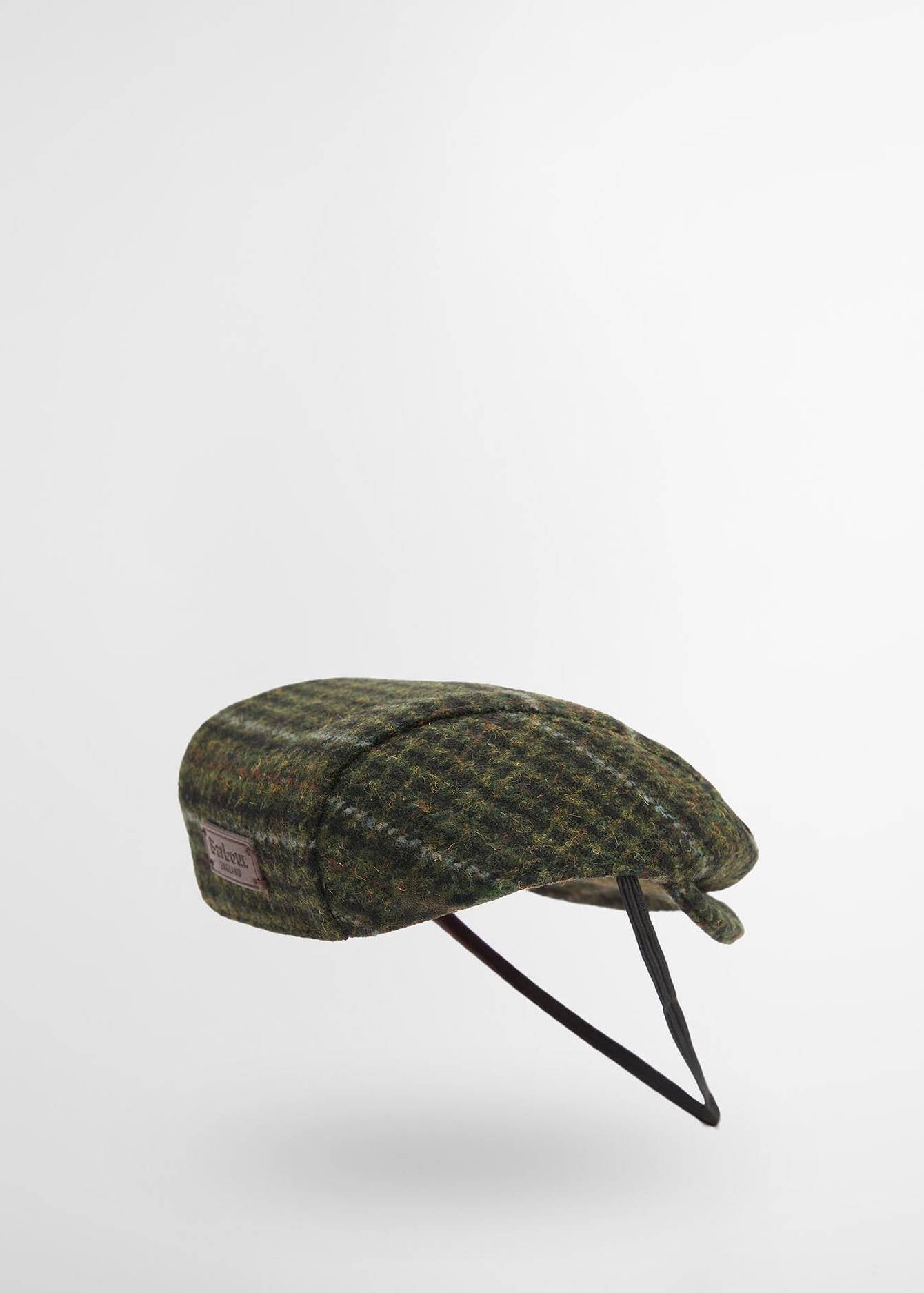 Barbour Wilkin Dog Flat Cap Olive Check