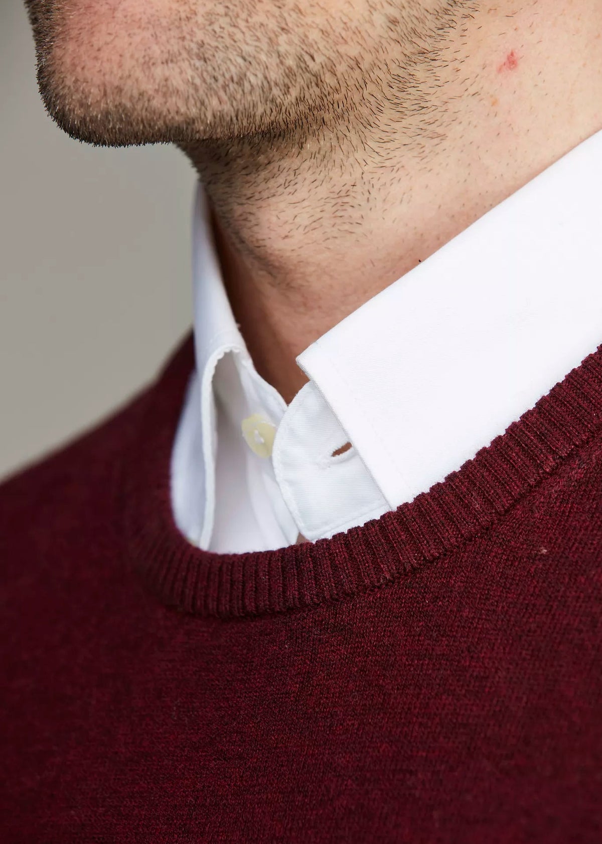 Hansen & Jacob Crew Neck Sweater Mörk Röd