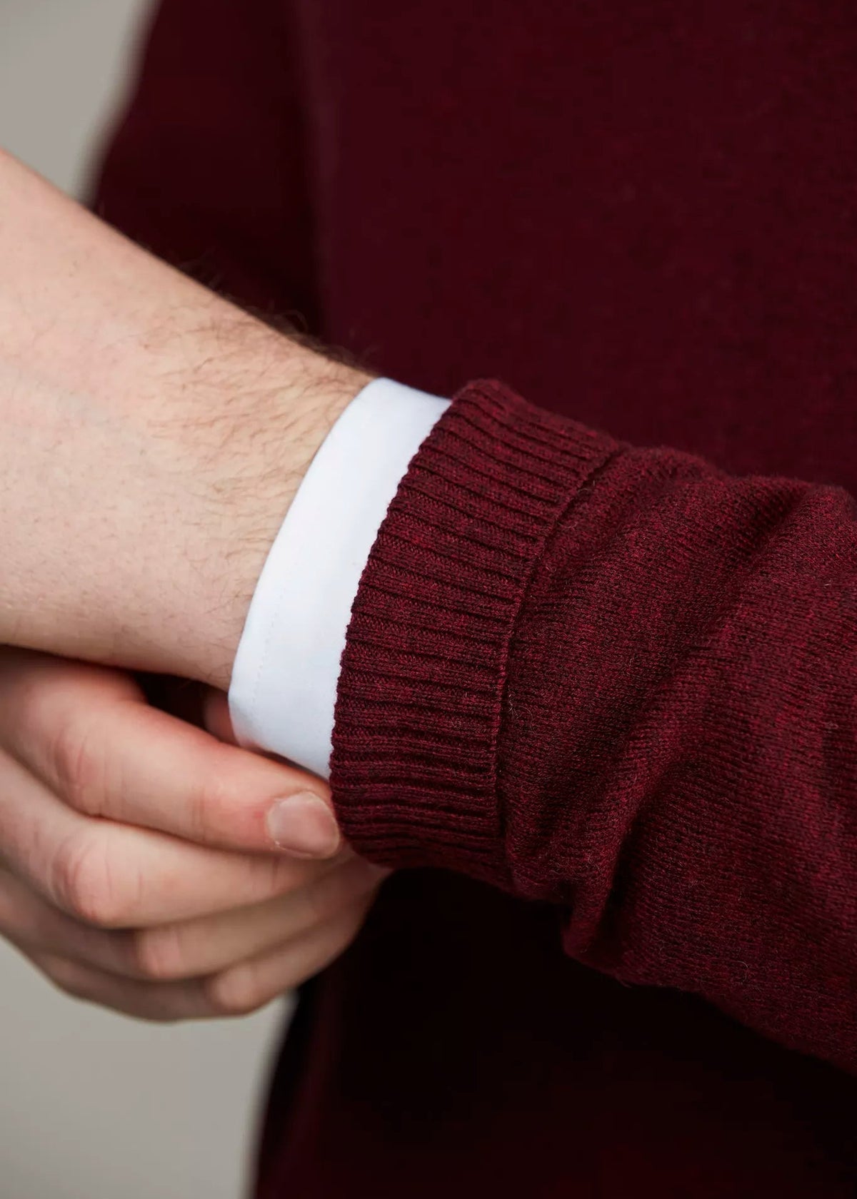 Hansen & Jacob Crew Neck Sweater Mörk Röd