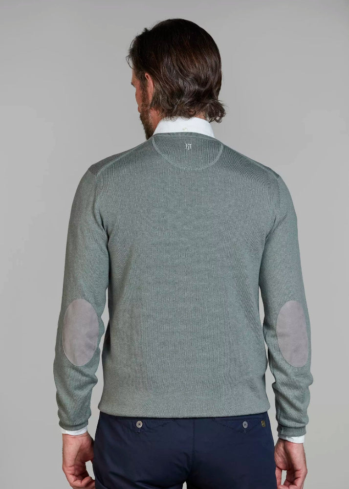 Hansen & Jacob Crew Neck Knit E-patch Green