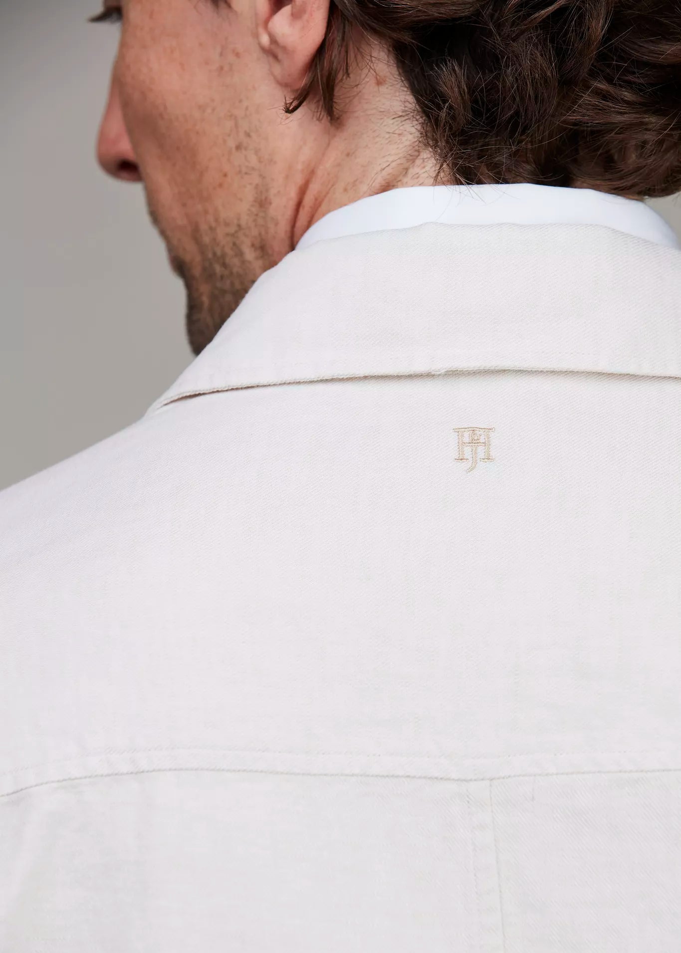 Hansen & Jacob Linen Twill Overshirt Offwhite