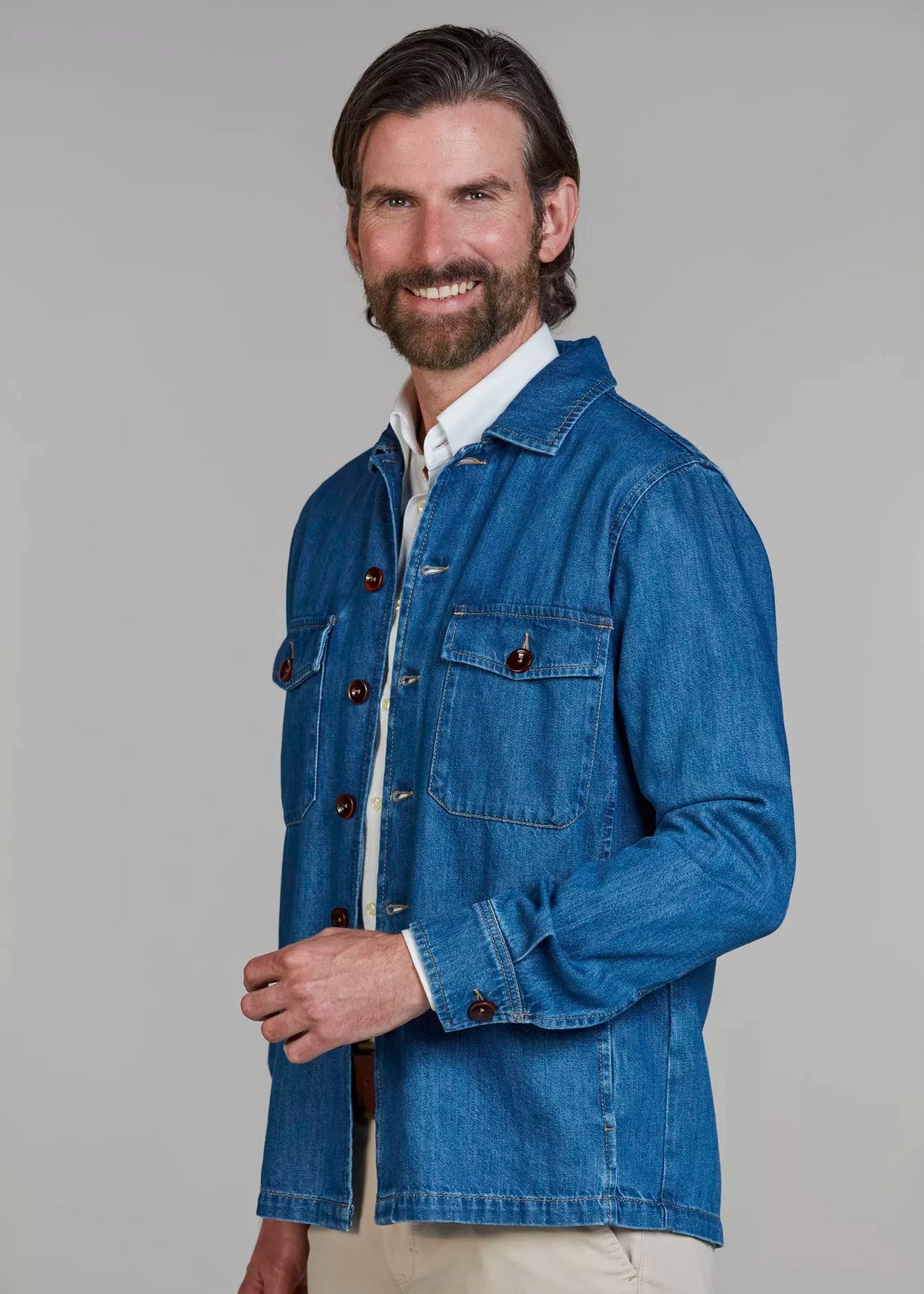 Hansen & Jacob Denim Overshirt Blue