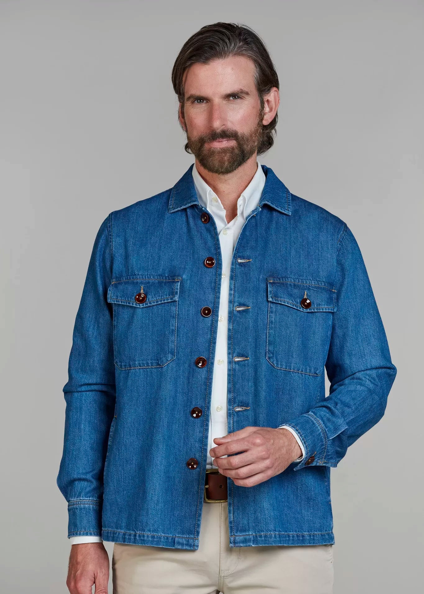 Hansen & Jacob Denim Overshirt Blue