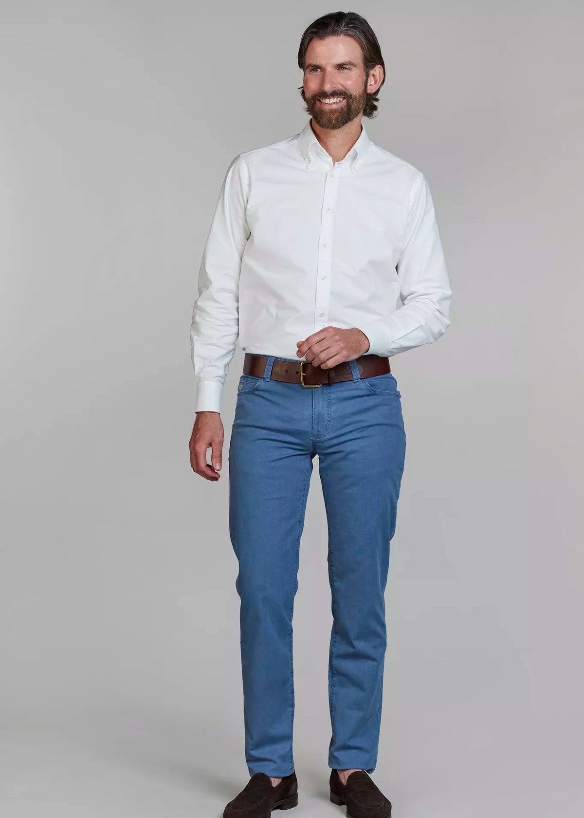 Hansen & Jacob 5-pkt twill melange Blue