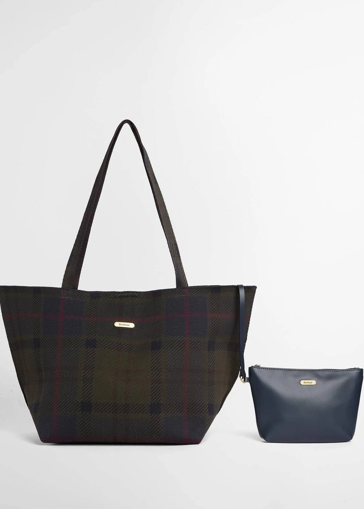 Barbour Layla Tartan Tote Bag Shadow Classic Tartan