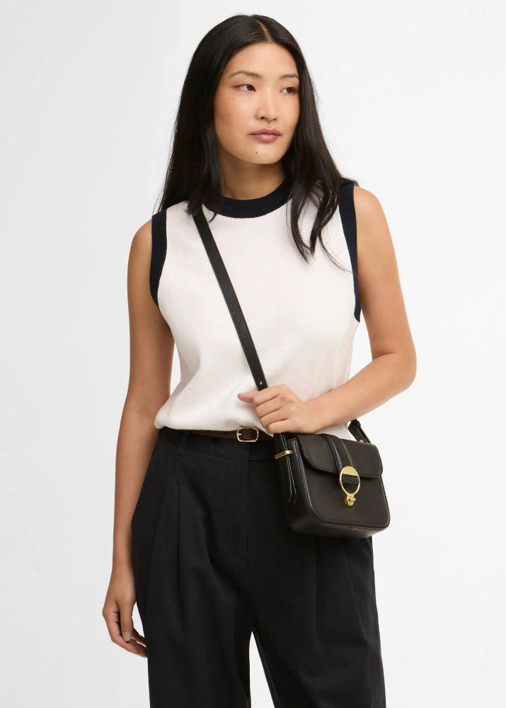 Barbour Mini Rosa leather Crossbody Bag Black