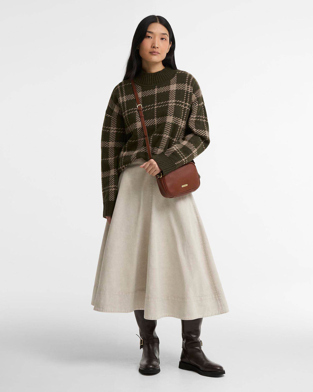 Barbour Daphne Mini Leather Crossbody Bag