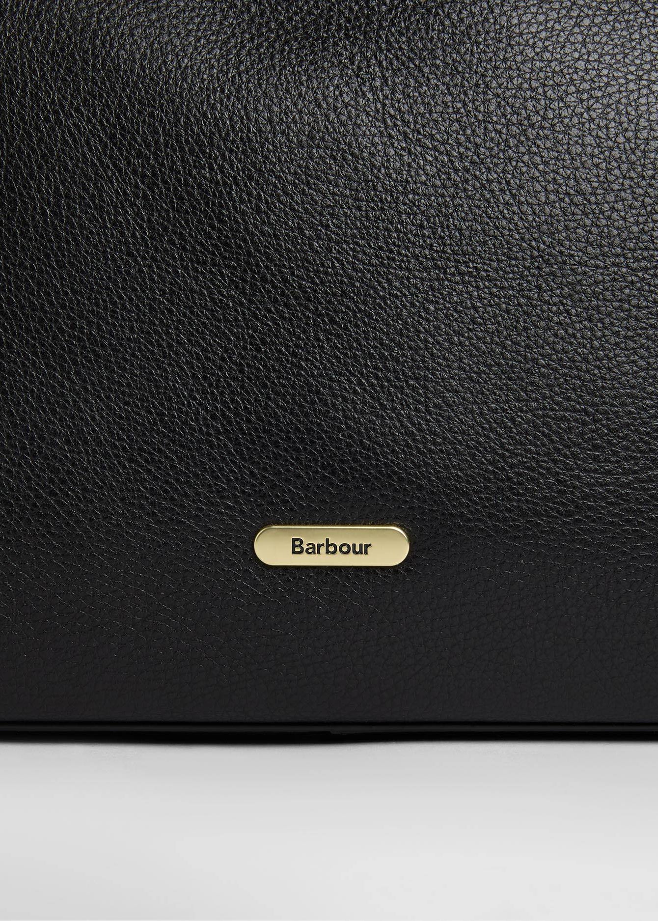 Barbour alder Large Leather Bag Tote Bag Black
