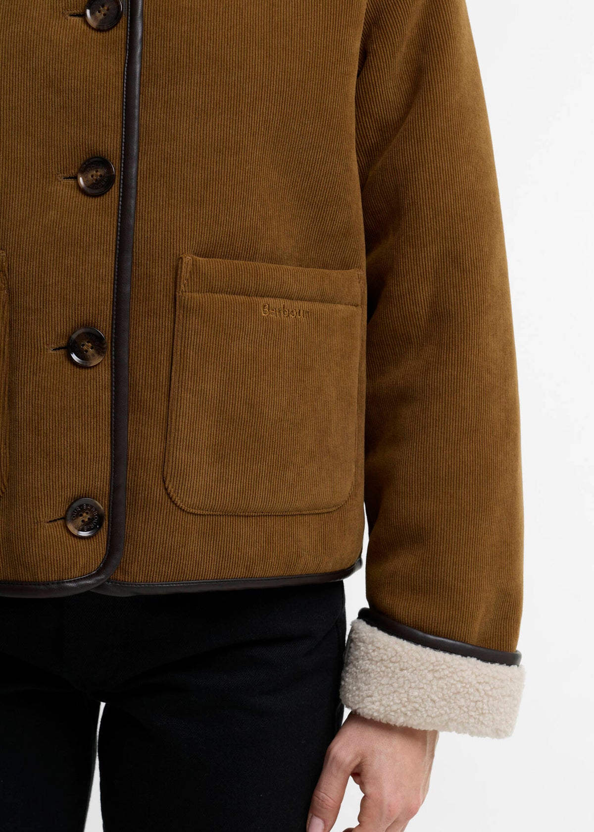 Barbour Penny Fleece Casual Jacket Brown