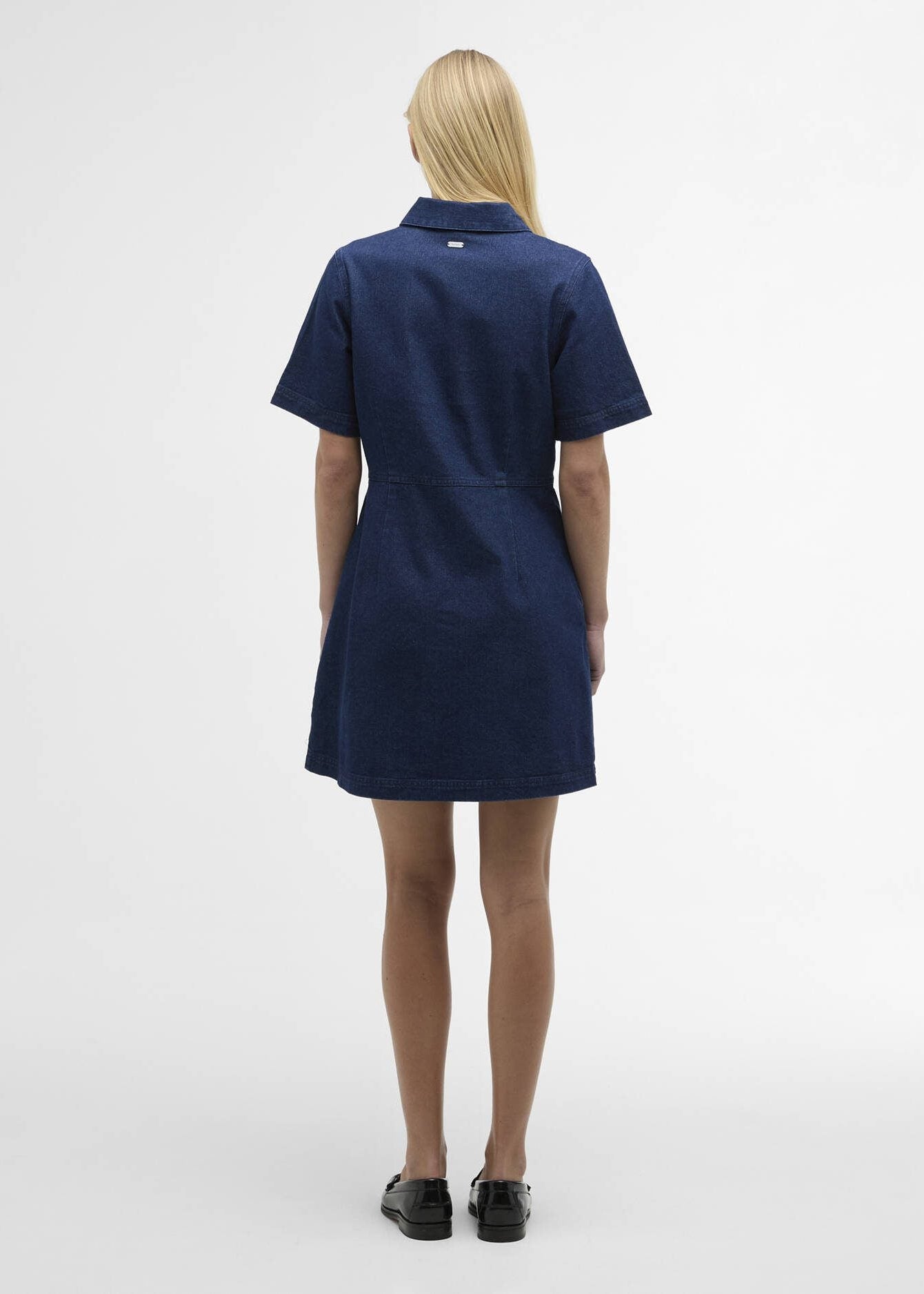 Barbour Maia Denim Mini Dress Rinse Wash